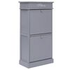 vidaXL Armoire &agrave; chaussures Gris 50 x 28 x 98 cm Bois de Paulownia