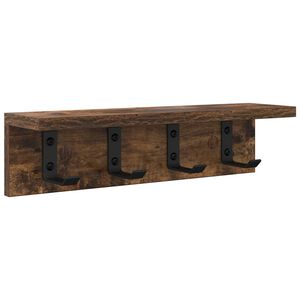 vidaXL Porte-manteau mural Ch&ecirc;ne fum&eacute; 40 x 10,5 x 10,5 cm