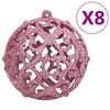 vidaXL Ensemble de boules de Noël 111 pièces rose polystyrène