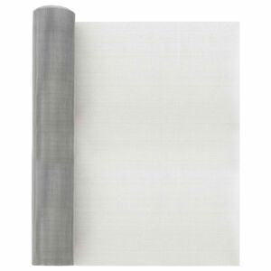 vidaXL &Eacute;cran en maille 40 x 500 cm 18 mesh Acier Inox 304 Argent&eacute;
