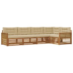 vidaXL Ensemble de canap&eacute;s d'ext&eacute;rieur 5 pc Naturel et Beige