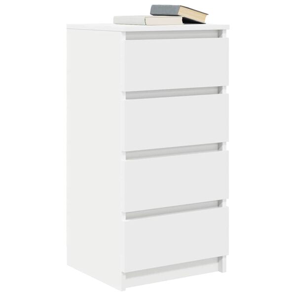 vidaXL Buffet blanc 37,5x35x76 cm bois d'ingénierie