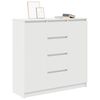 vidaXL Buffet avec tiroirs blanc 100,5x35x98,5 cm bois d'ingénierie