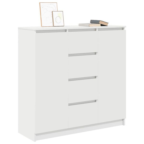 vidaXL Buffet avec tiroirs blanc 100,5x35x98,5 cm bois d'ingénierie