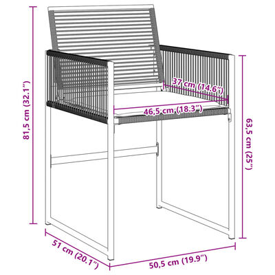 vidaXL Chaises de jardin lot de 4 avec coussins noir résine tressée