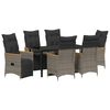 vidaXL Ensemble de salle &agrave; manger pour jardin 7 pc Gris polyrotin