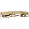 vidaXL Ensemble de canap&eacute;s d'ext&eacute;rieur 8 pc Naturel et Beige