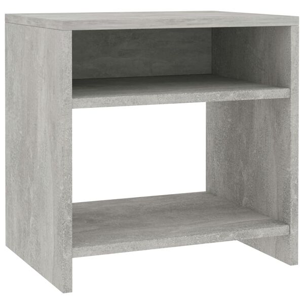 vidaXL Table de chevet Gris b&eacute;ton 40x30x40 cm Bois d'ing&eacute;nierie