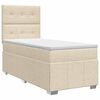 vidaXL Lit boxspring avec matelas Cr&egrave;me 80 x 200 cm Tissu