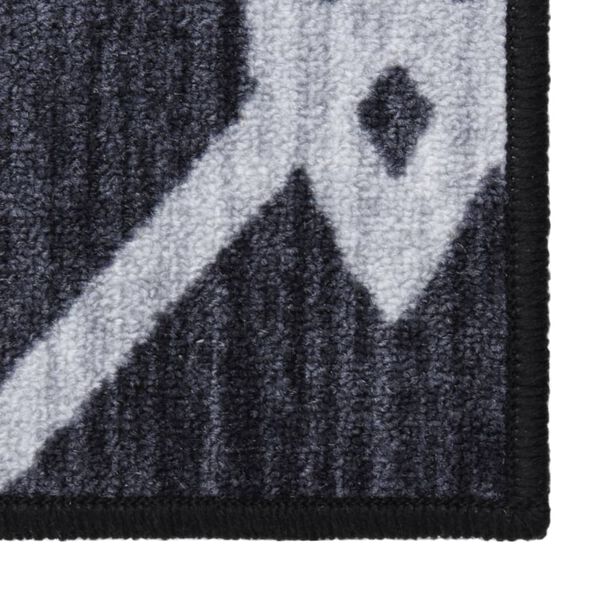 vidaXL Tapis de couloir Noir 80x250 cm