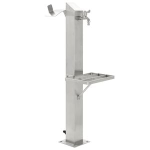 vidaXL Colonne &agrave; eau de jardin carr&eacute;e Acier inoxydable 95 cm