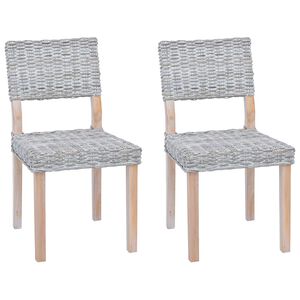 vidaXL 2 pcs Blanchiment 45 x 55 x 84 cm Rattan Kubu