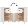 vidaXL Buffets 2 pcs blanc 40x35x80 cm bois massif de pin