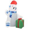 vidaXL Ours polaire gonflable de No&euml;l &agrave; LED pour Int/Ext 1,8 m