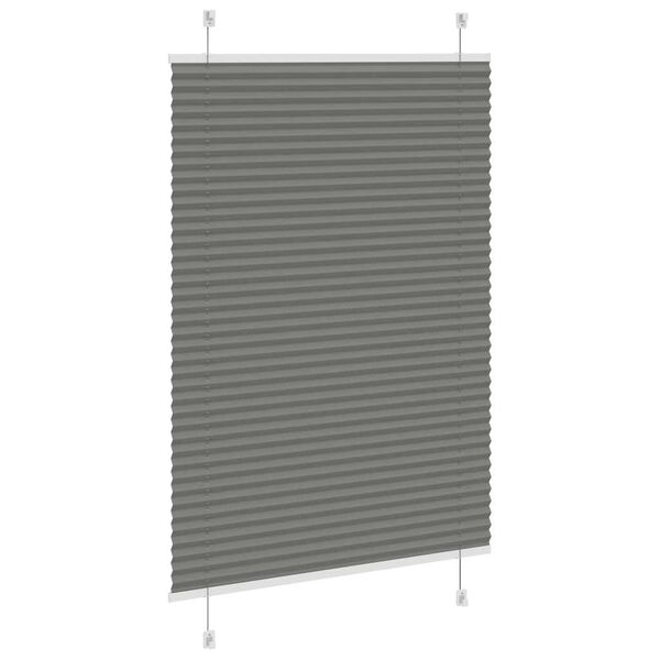vidaXL Store pliss&eacute; anthracite 100x150 cm largeur du tissu 99,4 cm