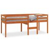 vidaXL Lit haut sans matelas cire marron 75x190 cm bois massif