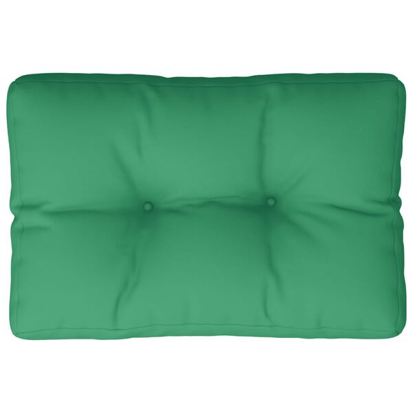 vidaXL Coussin de palette vert 60x40x12 cm tissu