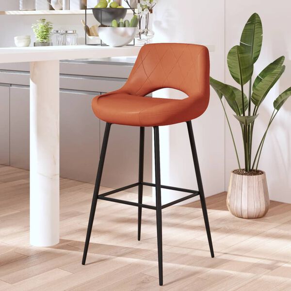 vidaXL Tabouret de bar Marron clair Similicuir