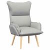 vidaXL fauteuil Gris nuage Tissu et Contreplaqu&eacute;