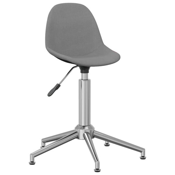 vidaXL Chaise pivotante de salle &agrave; manger Gris clair Tissu