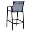 vidaXL Chaises de bar de jardin lot de 2 Gris Txtil&egrave;ne