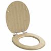 vidaXL Si&egrave;ge de toilette &agrave; fermeture douce Couleur bambou clair