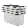vidaXL R&eacute;cipients Gastronorm 4 pcs GN 1/3 150 mm Acier inoxydable