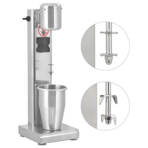 vidaXL Appareil &agrave; milkshake Acier inoxydable 1 L