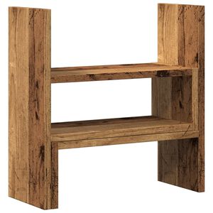 vidaXL Organisateur de bureau r&eacute;glable vieux bois bois d'ing&eacute;nierie