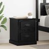 vidaXL Cabinet de chevet avec tiroir Ch&ecirc;ne noir 39 x 39 x 47.5 cm