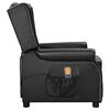 vidaXL Fauteuil de massage Noir Similicuir brillant