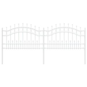 vidaXL Cl&ocirc;ture de jardin KAMPEN 240 x 118 cm Mesh Blanc