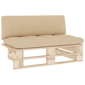 vidaXL Canap&eacute; central palette de jardin bois de pin impr&eacute;gn&eacute;