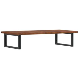 vidaXL Étagère de vasque murale acier et bois de chêne massif