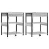 vidaXL Cabinet de chevet 2 pi&egrave;ces Gris Sonoma 41 x 31 x 51 cm