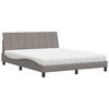 vidaXL Lit avec matelas Hanko taupe 160x200 cm tissu