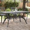 vidaXL Table de jardin noir 150x90x72 cm aluminium coul&eacute;