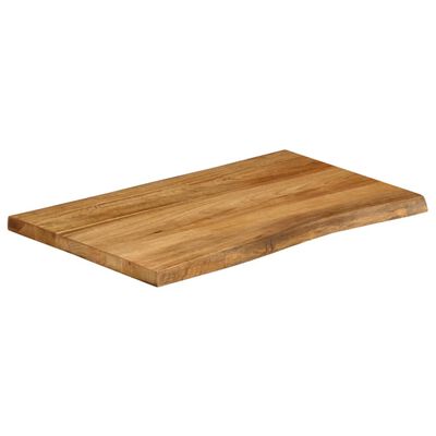 vidaXL Dessus de table 70x60x3,8 cm bord vivant bois massif manguier