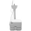 vidaXL Kit de Toilettes de Camping 2 pcs Gris et blanc