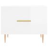 vidaXL Tables basses 2 pcs blanc brillant 50x50x40cm bois d'ing&eacute;nierie