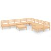 vidaXL Salon de jardin 10 pcs Bois de pin massif