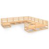 vidaXL Salon de jardin 12 pcs bois de pin massif
