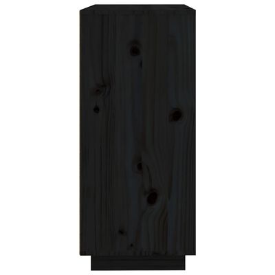 vidaXL Buffet Noir 60x35x80 cm Bois massif de pin
