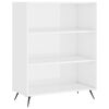 vidaXL Biblioth&egrave;que blanc brillant 69,5x32,5x90 cm bois d'ing&eacute;nierie