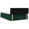vidaXL Cadre de lit ottoman avec matelas vert fonc&eacute; 140x200 cm velours