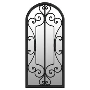 vidaXL Miroir Noir 100x45 cm Fer pour utilisation &agrave; l'int&eacute;rieur