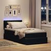 vidaXL Lit avec rangement et LED avec matelas Noir 90 x 190 cm Velours