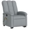vidaXL Fauteuil inclinable de massage &eacute;lectrique Gris clair Tissu