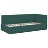 vidaXL Cadre de lit d'angle Vert fonc&eacute; 90 cm x 190 cm Velours