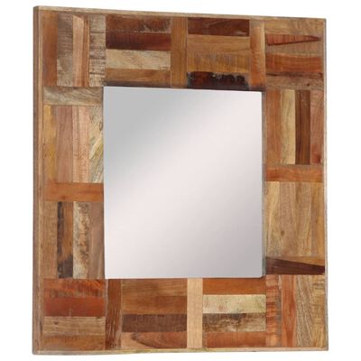 vidaXL Miroir mural Bois massif de récupération 50x50 cm